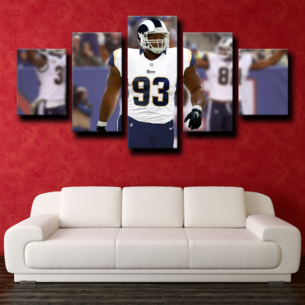 Los Angeles Rams Defensive End Chief Ndamukong Suh Canvas Wall Art