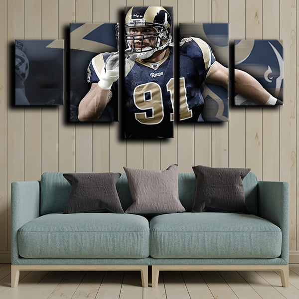 Los Angeles Rams Long Black Canvas Wall Art