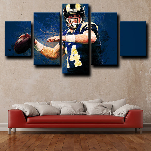 Los Angeles Rams Quarterback The Machine Sean Mannion Canvas Wall Art
