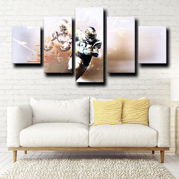 Los Angeles Rams Running Back The Greatest Show On Turf Marshall Faulk Canvas Wall Art