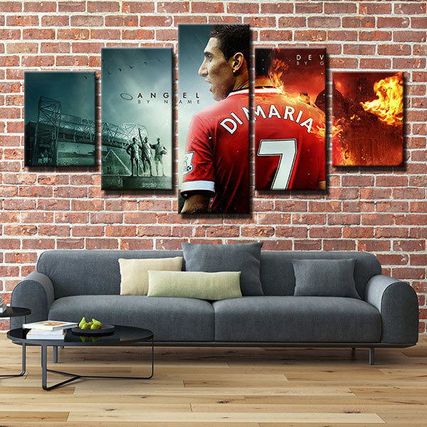 Manchester United Fc A Winger Angel Di Maria Canvas Wall Art