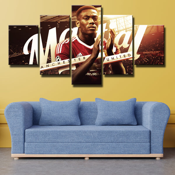 Manchester United Fc Anthony Martial Canvas Wall Art