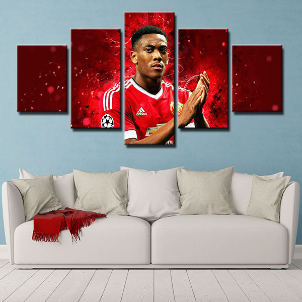 Manchester United Fc Forward Applause Anthony Martial Canvas Wall Art