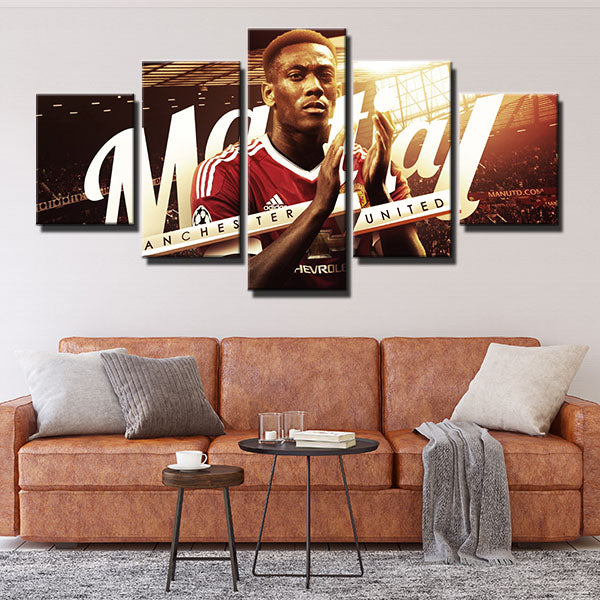 Manchester United Fc Forward Cool Anthony Martial Canvas Wall Art