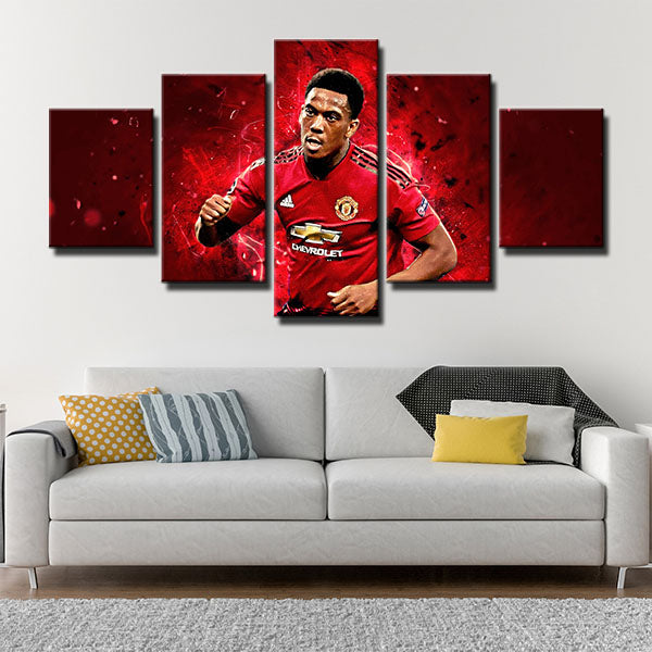 Manchester United Fc Forward Red Anthony Martial Canvas Wall Art