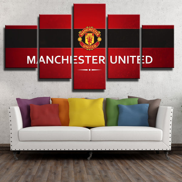 Manchester United Fc Logo Canvas Wall Art