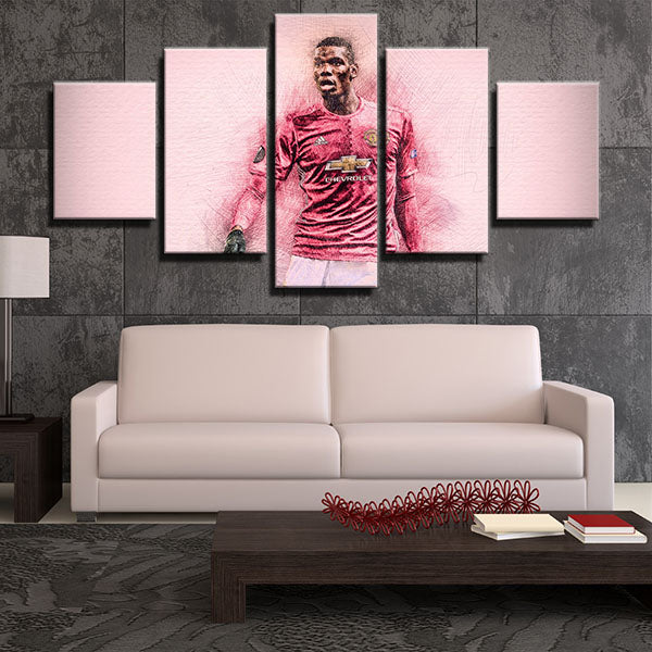 Manchester United Fc Midfield Paul Pogba Canvas Wall Art