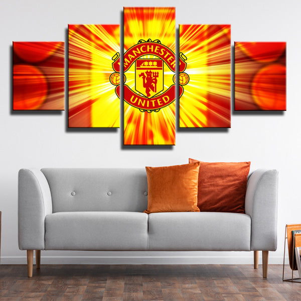 Manchester United Fc Red/Yellow Canvas Wall Art