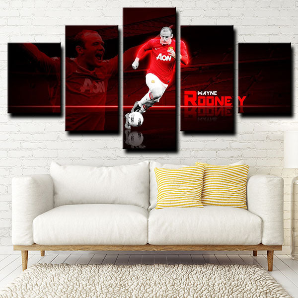 Manchester United Forward The New Pele Wayne Rooney Canvas Wall Art