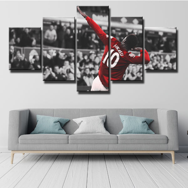 Manchester United Romelu Lukaku Best Moment Canvas Wall Art