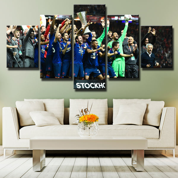 Manchester United Stockholm Final 2017 Canvas Wall Art
