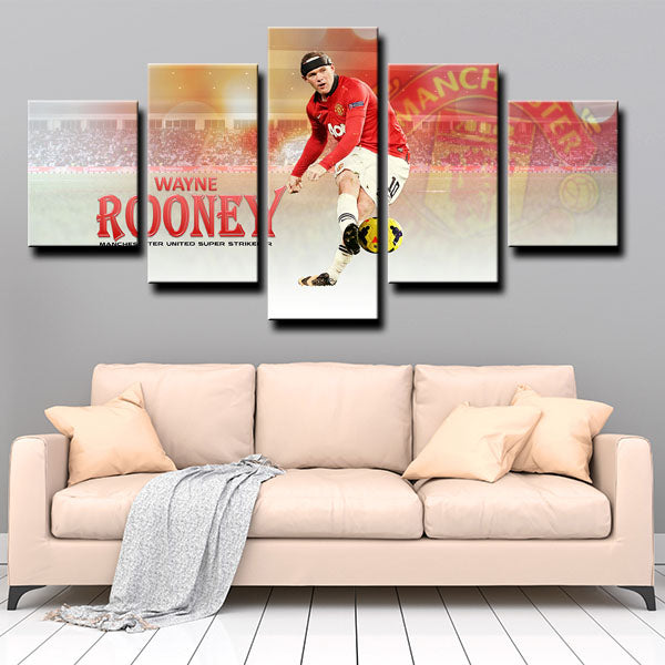 Manchester United Utility Player Wayne Rooney Canvas Wall Art