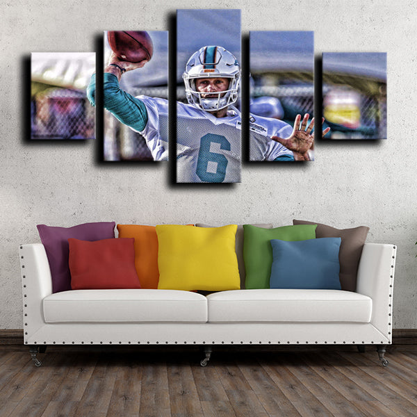 Miami Dolphins Quarterback Jay Cutler Canvas Wall Art
