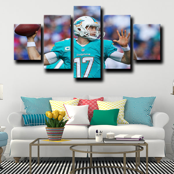 Miami Dolphins Quarterback The Robot Ryan Tannehill Canvas Wall Art