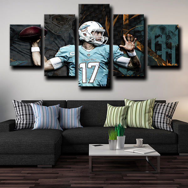 Miami Dolphins Quarterback The Robot Ryan Tannehill Canvas Wall Art