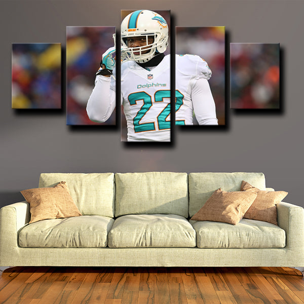 Miami Dolphins Safety Dead Cap T. J. Mcdonald Canvas Wall Art