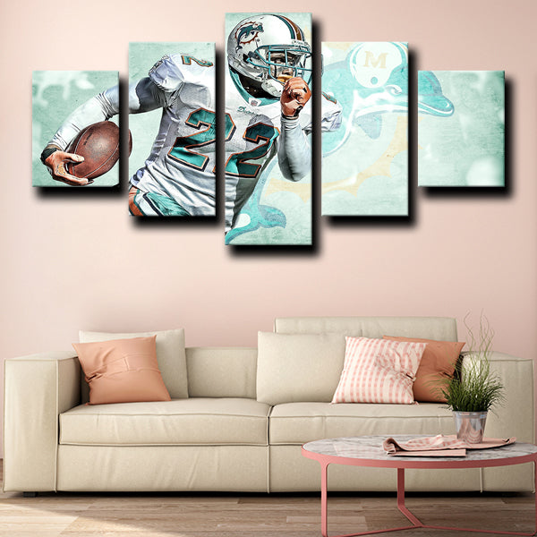 Miami Dolphins Safety Dead Cap T. J. Mcdonald Canvas Wall Art