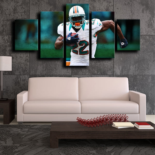 Miami Dolphins Safety Dead Cap T. J. Mcdonald Canvas Wall Art