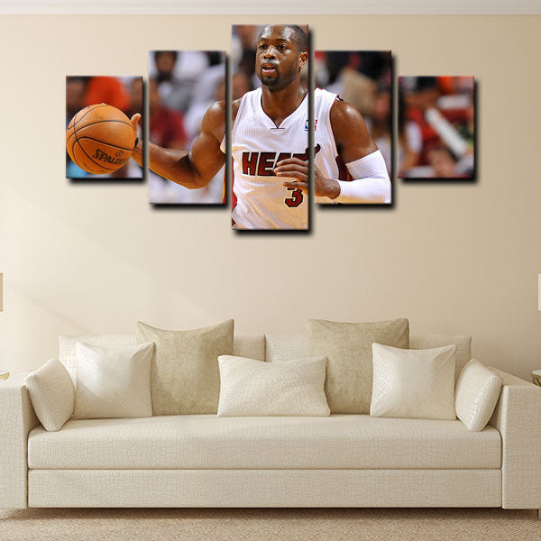 Miami Heat Shooting Guard D-Wade Wade Canvas Wall Art