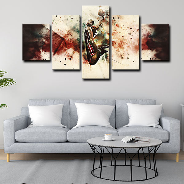 Miami Heat Shooting Guard The Flash Wade Canvas Wall Art