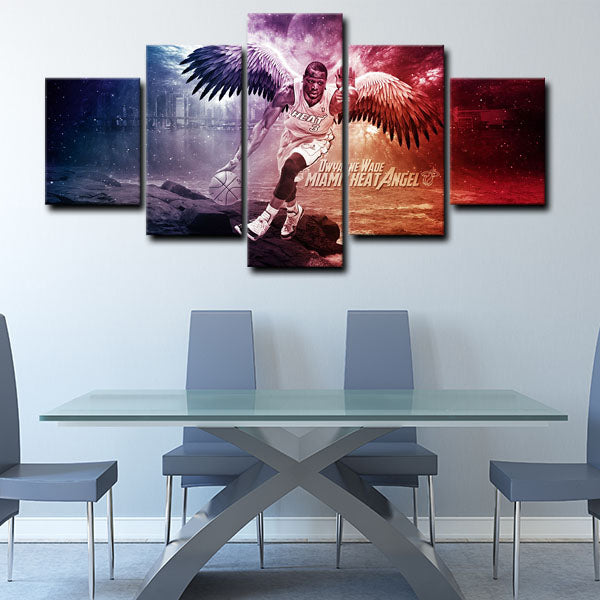 Miami Heat Shooting Guard The Flash Wade Canvas Wall Art