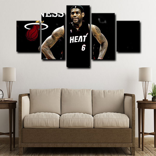 Miami Heat Small Forward King James Lebron James Canvas Wall Art