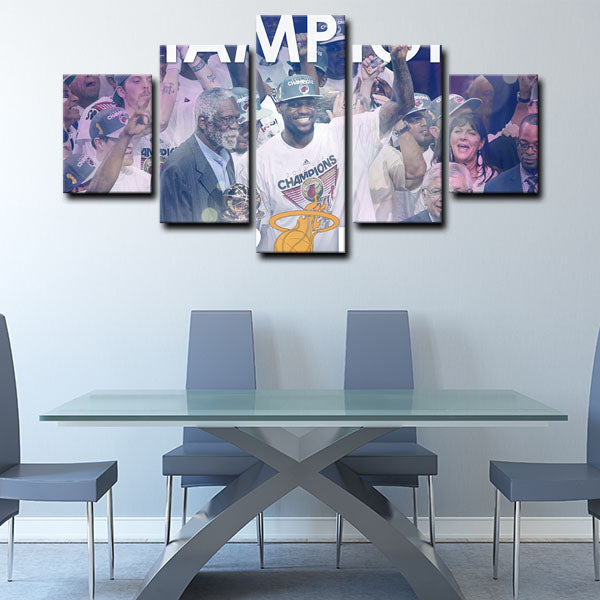 Miami Heat Small Forward The L-Train Lebron James Canvas Wall Art
