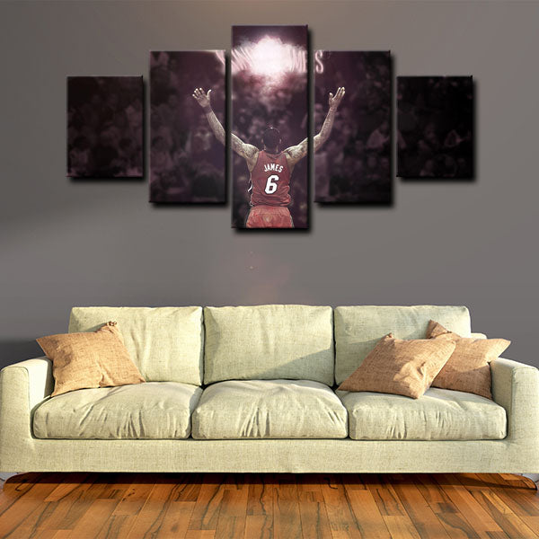 Miami Heat Small Forward The L-Train Lebron James Canvas Wall Art