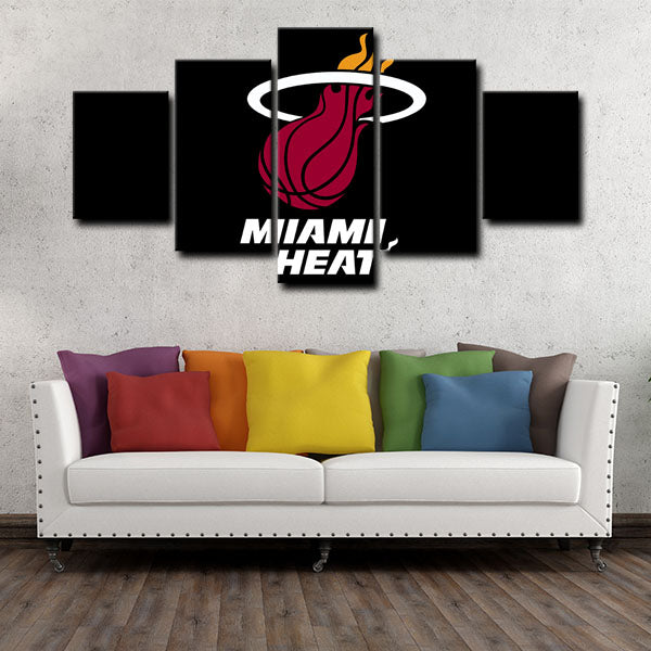 Miami Heat Symbol Canvas Wall Art