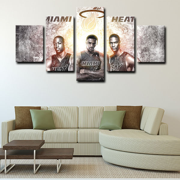 Miami Heat Team Canvas Wall Art