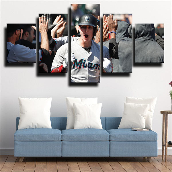Miami Marlins First Baseman Coopaloop Garrett Cooper Canvas Wall Art