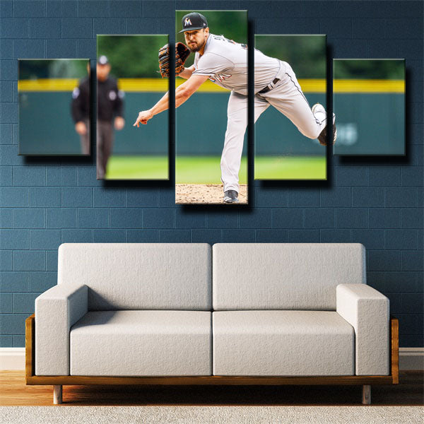 Miami Marlins Pitcher Smitty Caleb Smith Canvas Wall Art