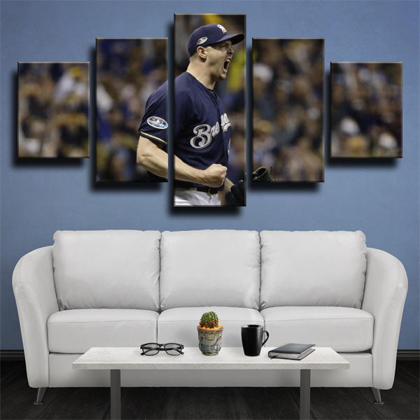 Milwaukee Brewers Pitcher Bird Dog Corey Knebel Canvas Wall Art