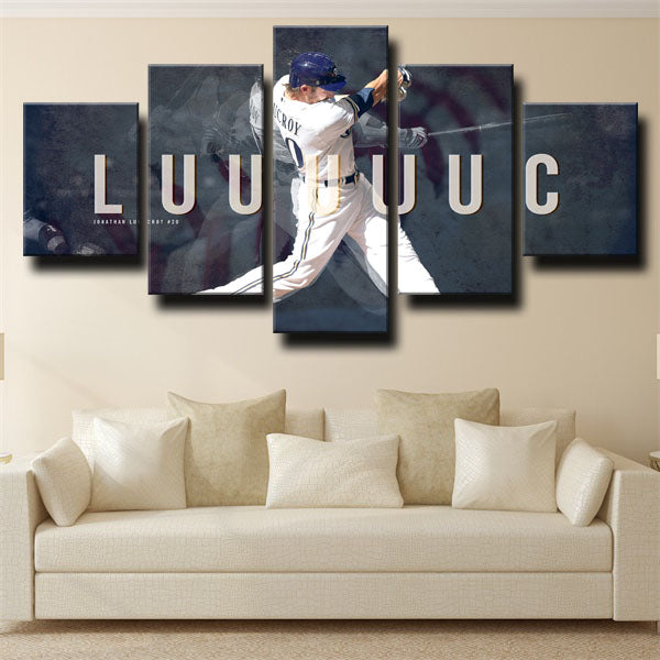 Milwaukee Brewers Catcher Luc Jonathan Lucroy Canvas Wall Art