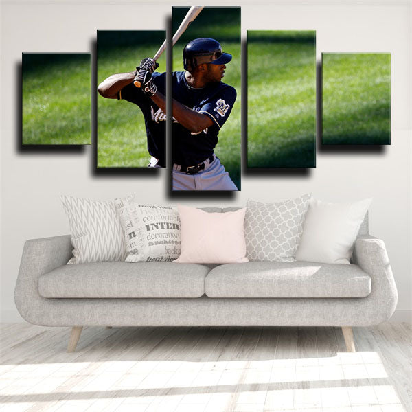Center Fielder Lo Cain Lorenzo Cain Canvas Wall Art