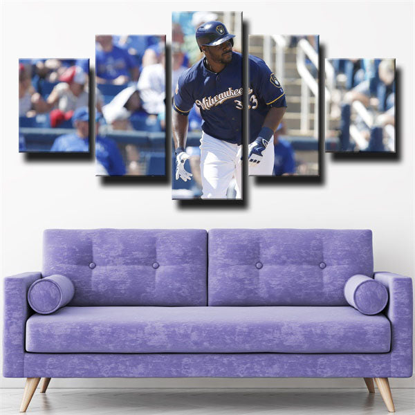 Milwaukee Brewers First Baseman Chris Chris Carter Canvas Wall Art