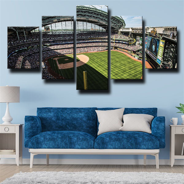 Milwaukee Brewers Home Emblem Canvas Wall Art