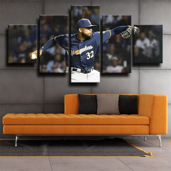Milwaukee Brewers Pitcher Jay-Jay Jeremy Jeffress Canvas Wall Art