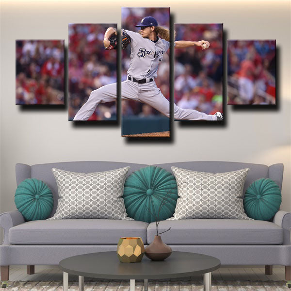 Milwaukee Brewers Pitcher Stricken Josh Hader Canvas Wall Art