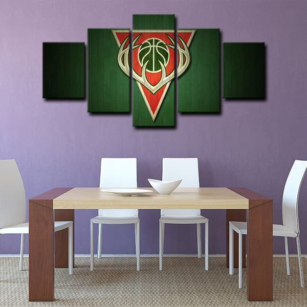 Milwaukee Bucks Emblem Canvas Wall Art