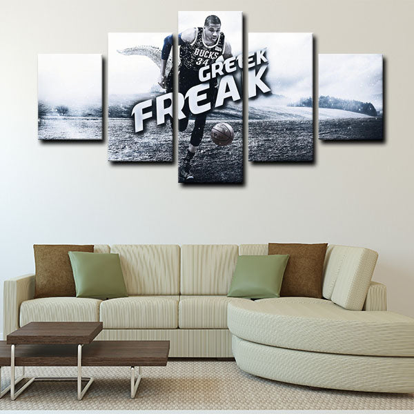 Milwaukee Bucks Greek Freak Canvas Wall Art