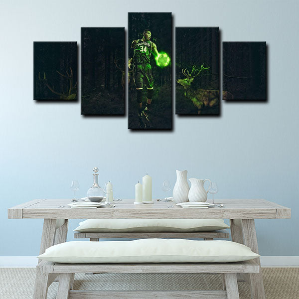 Milwaukee Bucks Greek Freak Canvas Wall Art
