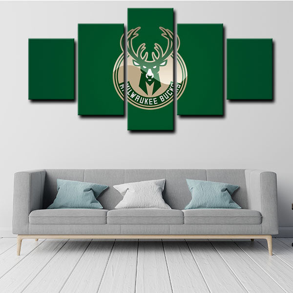 Milwaukee Bucks Logo Canvas Wall Art
