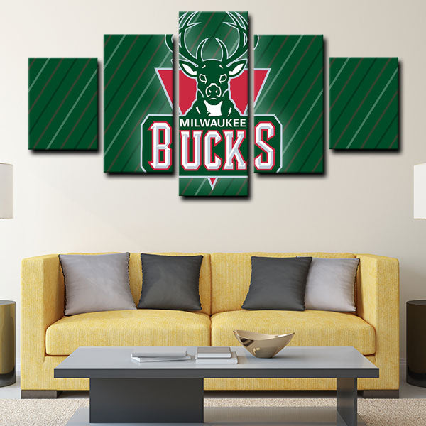 Milwaukee Bucks Symbol Canvas Wall Art