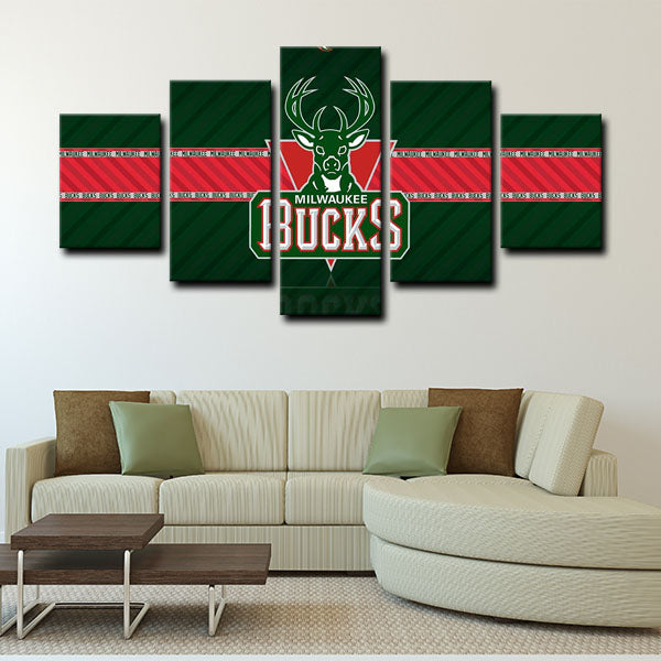 Milwaukee Bucks Symbol Canvas Wall Art