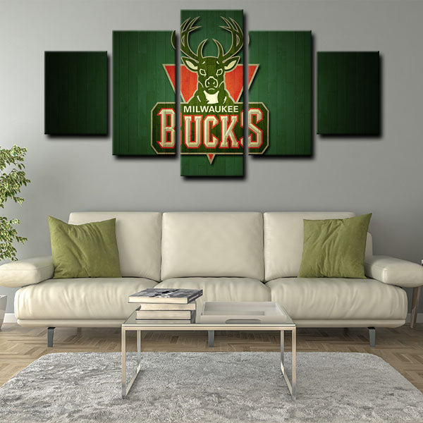 Milwaukee Bucks Symbol Canvas Wall Art