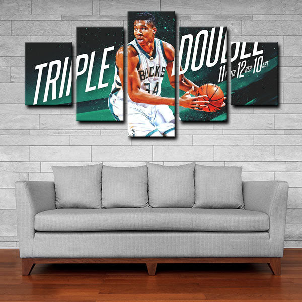 Milwaukee Bucks The Alphabet Canvas Wall Art