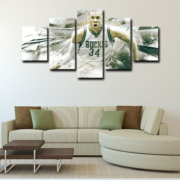 Milwaukee Bucks The Alphabet Canvas Wall Art