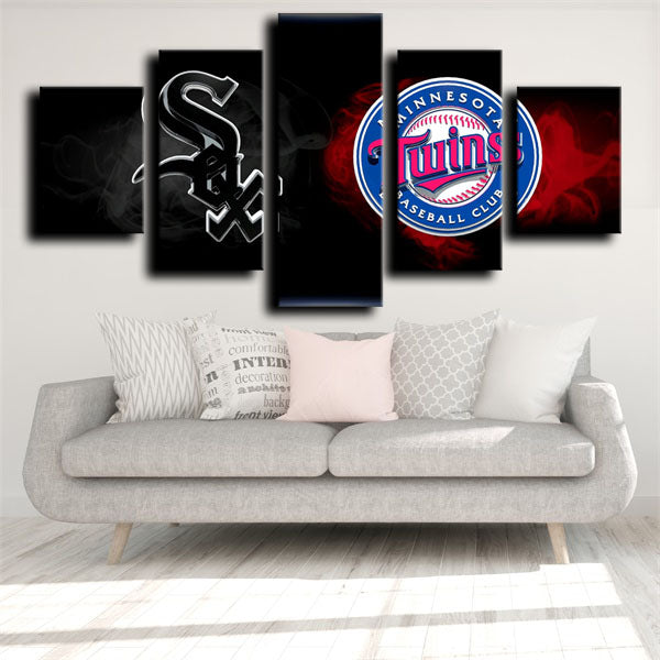 Minnesota Twins Black Badge Canvas Wall Art