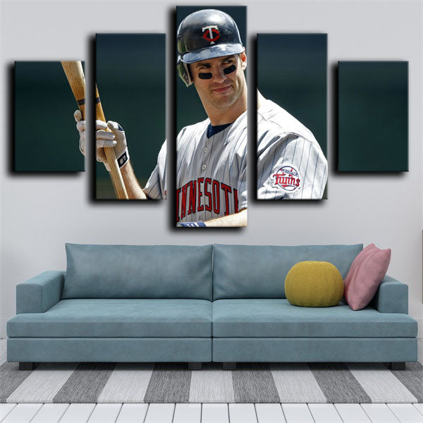 Minnesota Twins Catcher Joe Mauer Mauer Power Canvas Wall Art